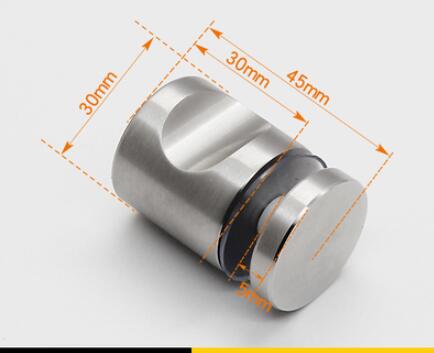 1pcs Stainless steel glass door handle solid single hole Bathroom Shower door knob drawer pulls furniture Hardware: F