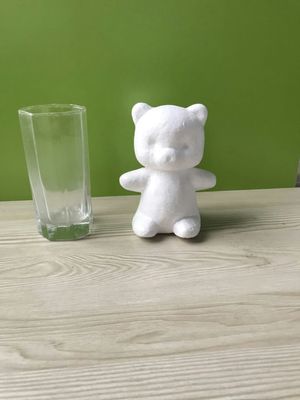 Polystyreen Piepschuim foam Animal Model Vorm Witte Ballen Ambachten Voor kinderen/kids DIY handgemaakte materialen Educatief Speelgoed: Little bear high14cm