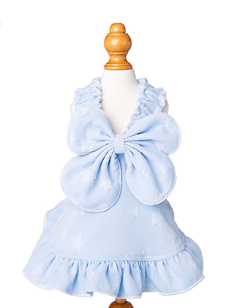 Boog Decor Hond Jurk Huisdier Kleding Blauw Roze Geel Kleuren S-Xxl Maten Cool Hond Jurk Voor Lente En zomer Schattige Prinses Huisdier Jurk