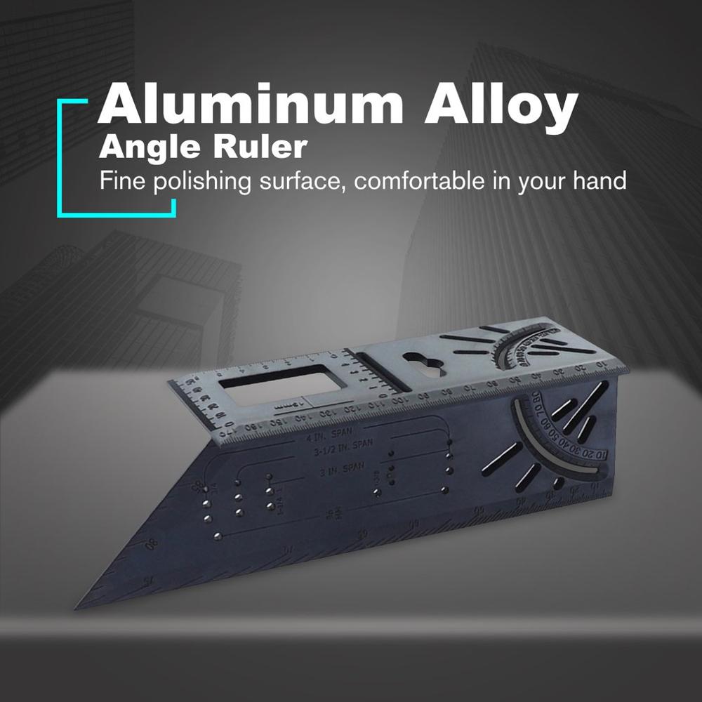 3D Mitre Angle Measuring Ruler Scribe Mark Line Gauge Carpenter Ruler Square Layout Miter 45 And 90 Degrees Woodworking Scribe