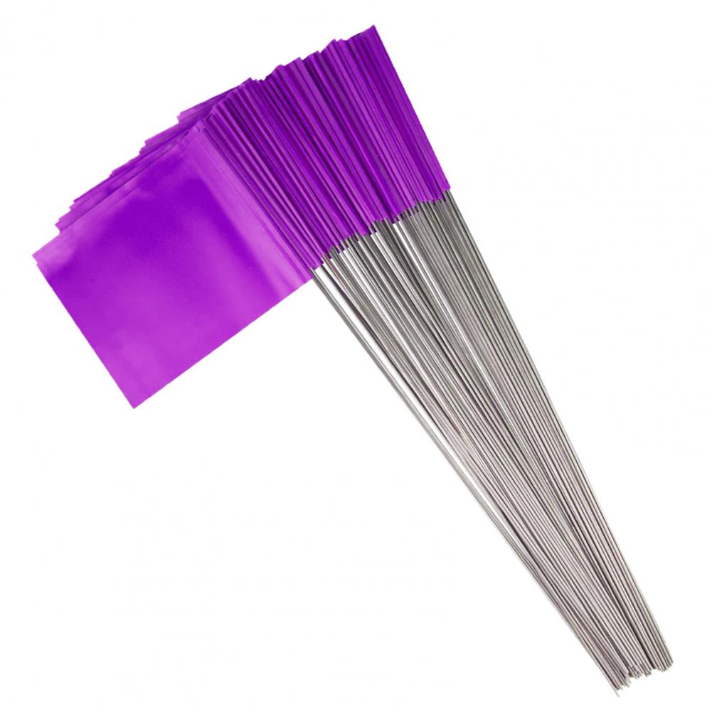 100 Pcs 14*10cm Marking Flags Colorful Lawn Flag Markers Waterproof Non-Fading PVC Landscape Flags Landscape Sprinkler Flags: green