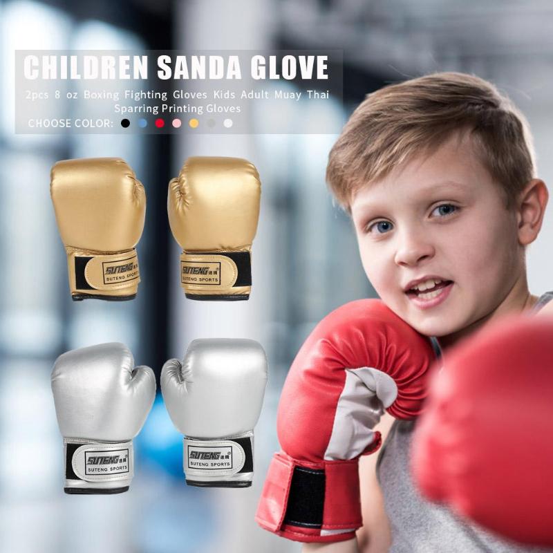 Børn boksehandsker børn træning kamphandsker muay thai sparring punching kickboxing åndbar pu handsker luffer