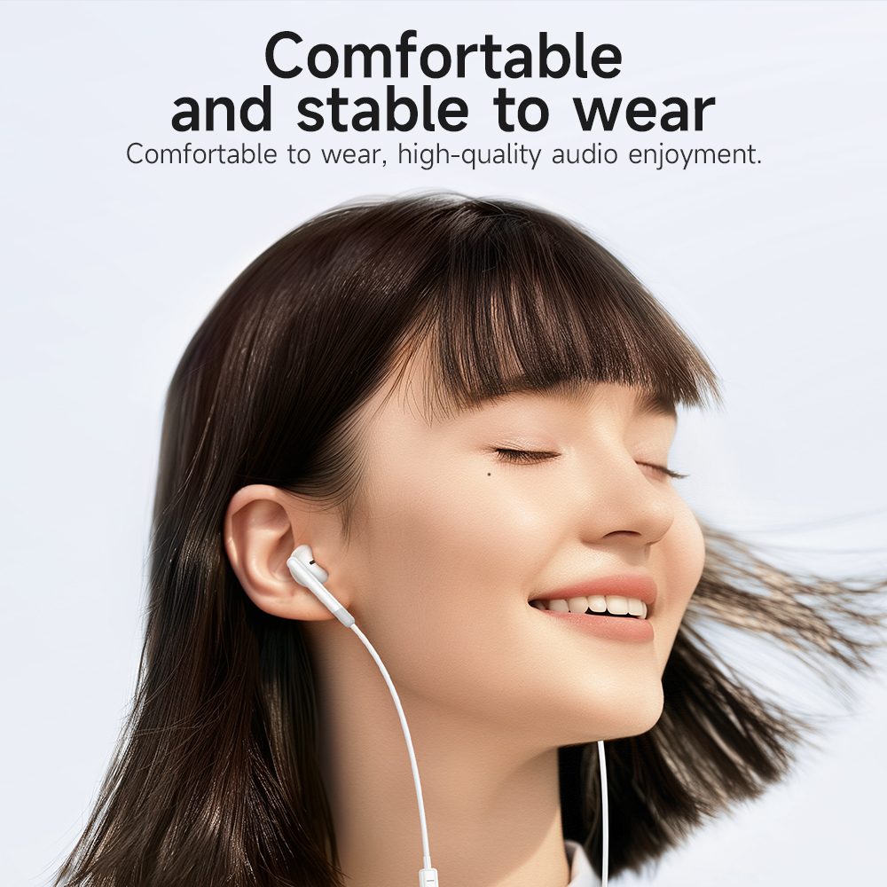 HOCO M109 3,5 mm przewodowe słuchawki douszne z mikrofonem Sterowane przewodowo słuchawki douszne do muzyki Sportowy zestaw słuchawkowy douszny