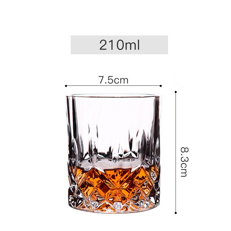 6 teile/satz Whiskey Wein Glas Bahre Saft Kristall Tasse Whiskey Brandy Wodka Gläser 11 entscheidungen transparent Bar Verein Küche Dekor: verrotten