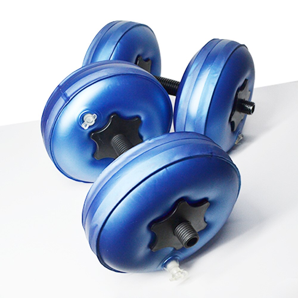 Halteres ajustáveis, peso cheio de água, equipamento de treino portátil para construção corporal, treinamento de força, braço, fitness muscular: Azul