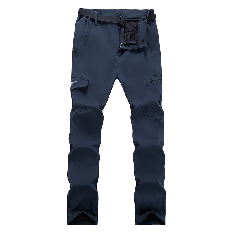 NUONEKO Outdoor Men Women Trekking Pants Quick Dry Elasticity Breathable Hiking Camping Pants Cycling Climbing Trousers PNT43: Navy / XL