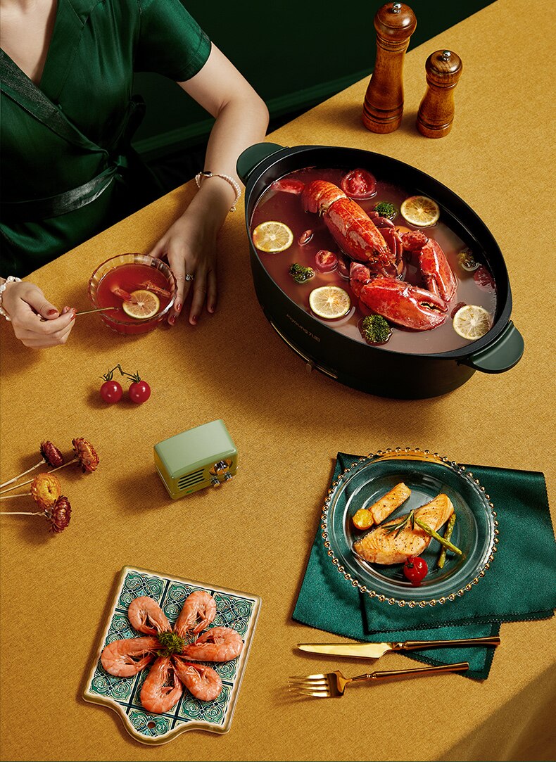 220V 3L Electric Multi Cooker Non-stick Household Electric Frying Pan Pot Multifunctional Food Cooker Pot