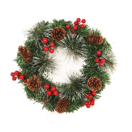 24-Pack Mini Christmas Candle Rings – Rustic Berry Wreaths For Pillar Candles & Tables