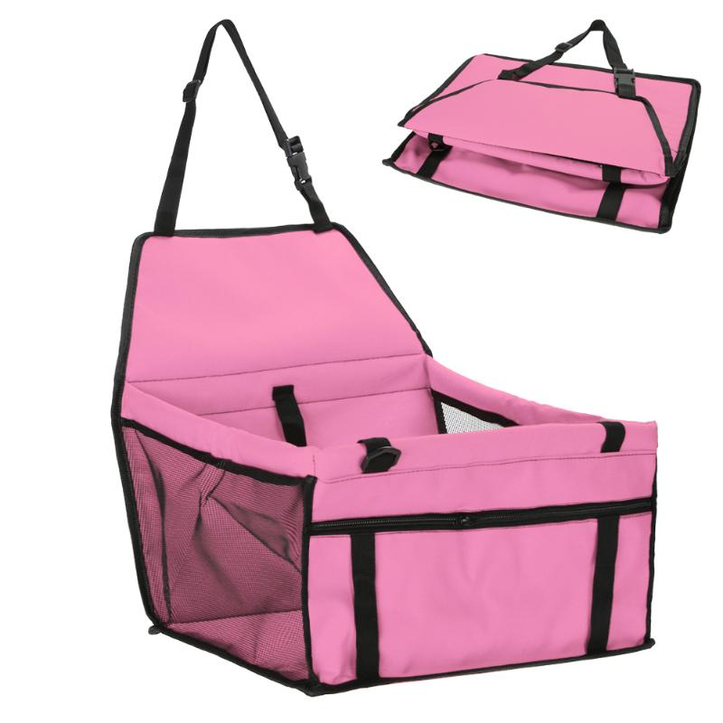 Pet Dog Carrier Autostoel Pad Veilig Carry Huis Kat Puppy Zak Auto Reizen Accessoires Waterdichte Hond Seat Mand huisdier Producten: Roze
