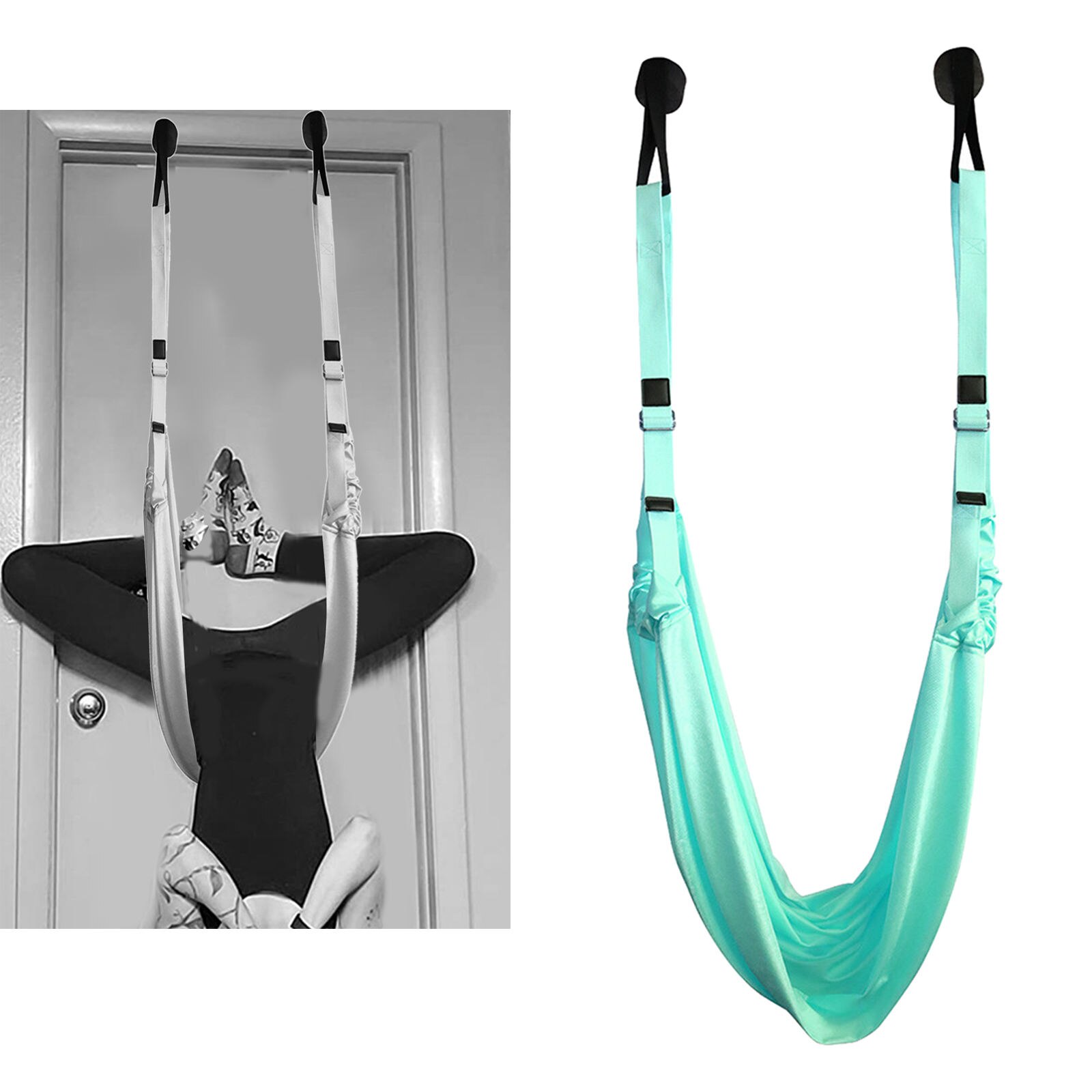 Aerial Yoga Flying Yoga Swing Yoga Hammock Trapeze Sling Inversion Tool for Gym Home Fitness: Light Green