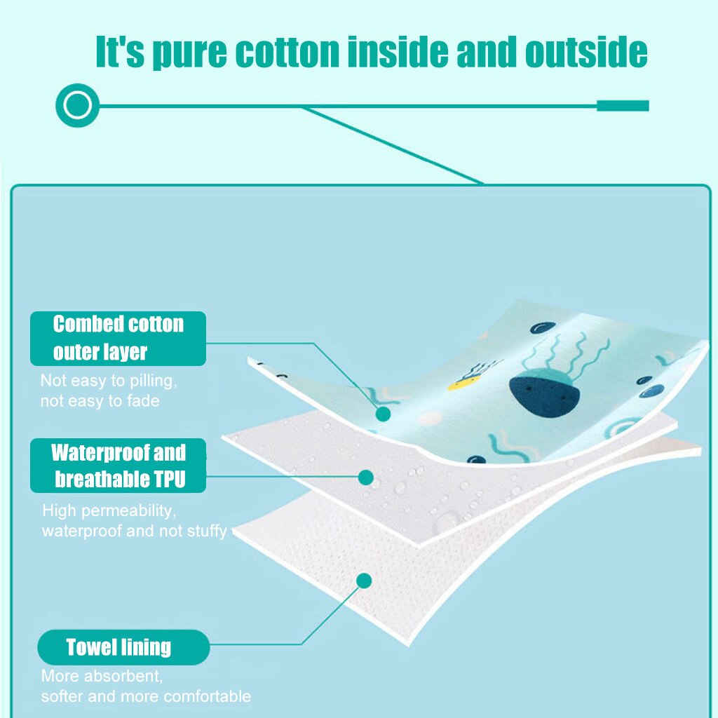 Zuigeling Kinderen Waterdichte Luier Rok Wasbare Herbruikbare Urine Natuurlijke Baby Luier 3 Lagen-Baby Katoenen Doek Rok # P30