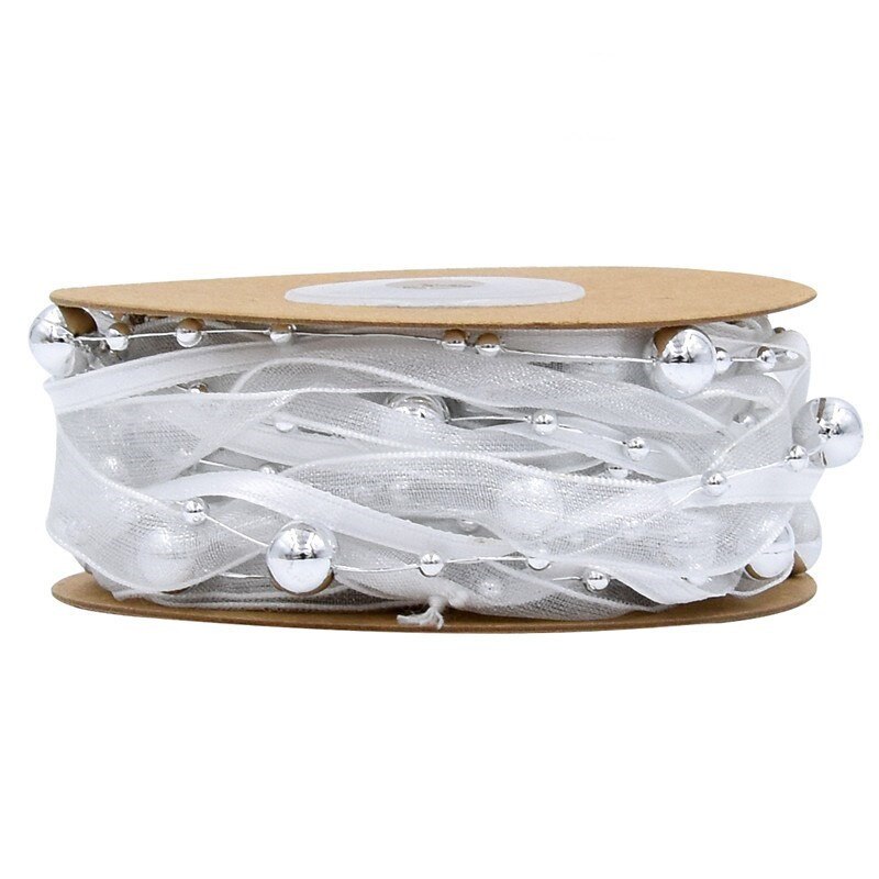 Christmas Tree Decoration Christmas DIY Star Chain Ribbon Happy Year For Child Merry Christmas Party Decor: 3M / 454--S