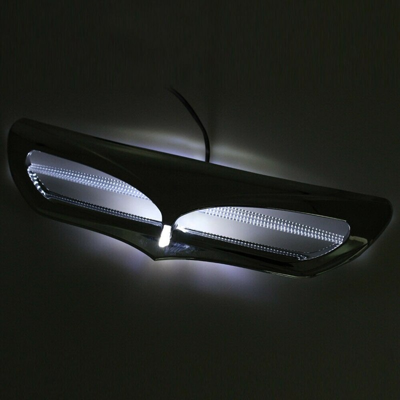 Motorcycle Air Intake Vent Accent Trim Fairing with White LED Light for Touring Electra Street Glide