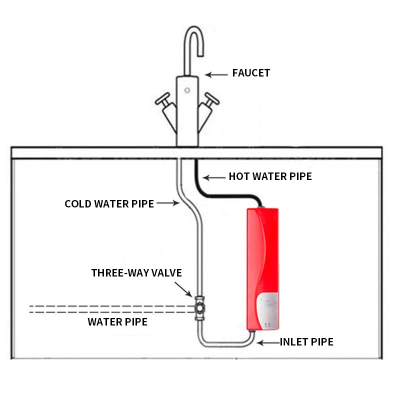 Instant Kitchen Water Heater Free Storage Water Heater ZM-D2 Free Installation Mini Water Heater