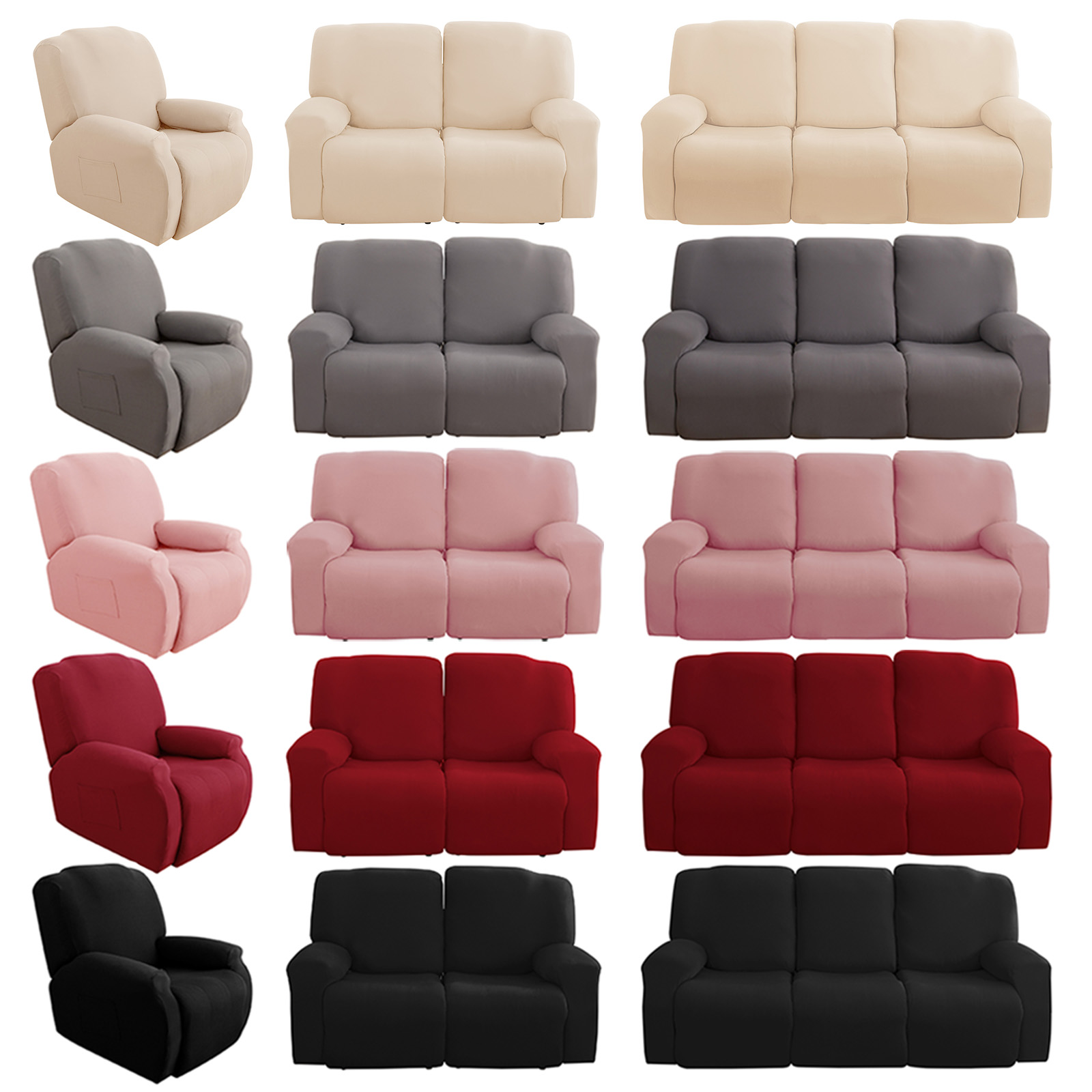Överdrag till 1/2/3- sits soffa, elastiska soffskydd, stretchöverdrag till fåtölj, möbelöverdrag till schäslong