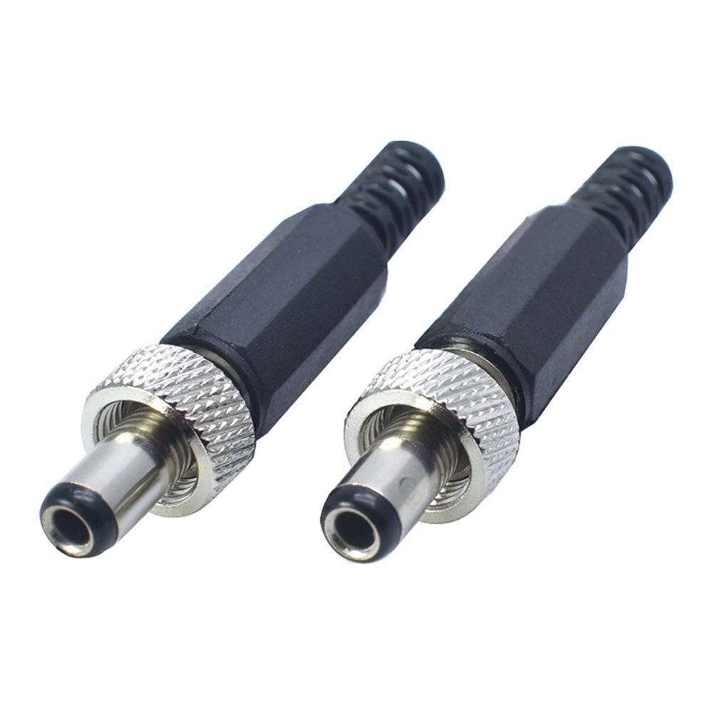 1 pz spina di alimentazione cc 5.5*2.1MM 5.5*2.5MM 5.5x2.1 5.5x2.5 spina di saldatura fai-da-te connettore adattatore Jack spina di ricarica porta di alimentazione con dado