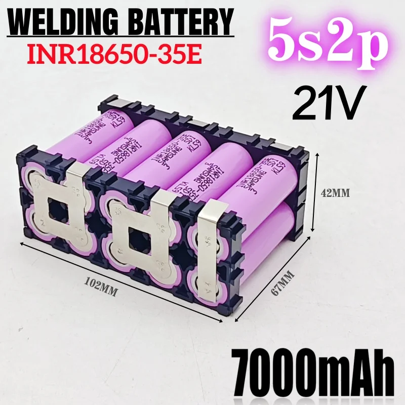 3S2P 4S2P 5S2P 6S2P 18650 35E 7000mAh 7.4V 12.6V 14.8V 18V 25.2V do akumulatorów wkrętakowych Weld 18650 Battery Pack