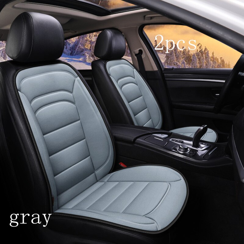Funda calefactable para asiento de coche, 12V, calefacción, cojines, Protector Universal para asiento de coche, calentador de colchón eléctrico: gray-2pcs