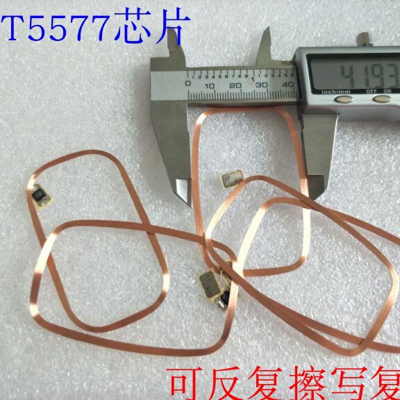 66*41Mm 125Khz Writable T5577 Spoel En Cob Antenne Chip 10 Stks/partij