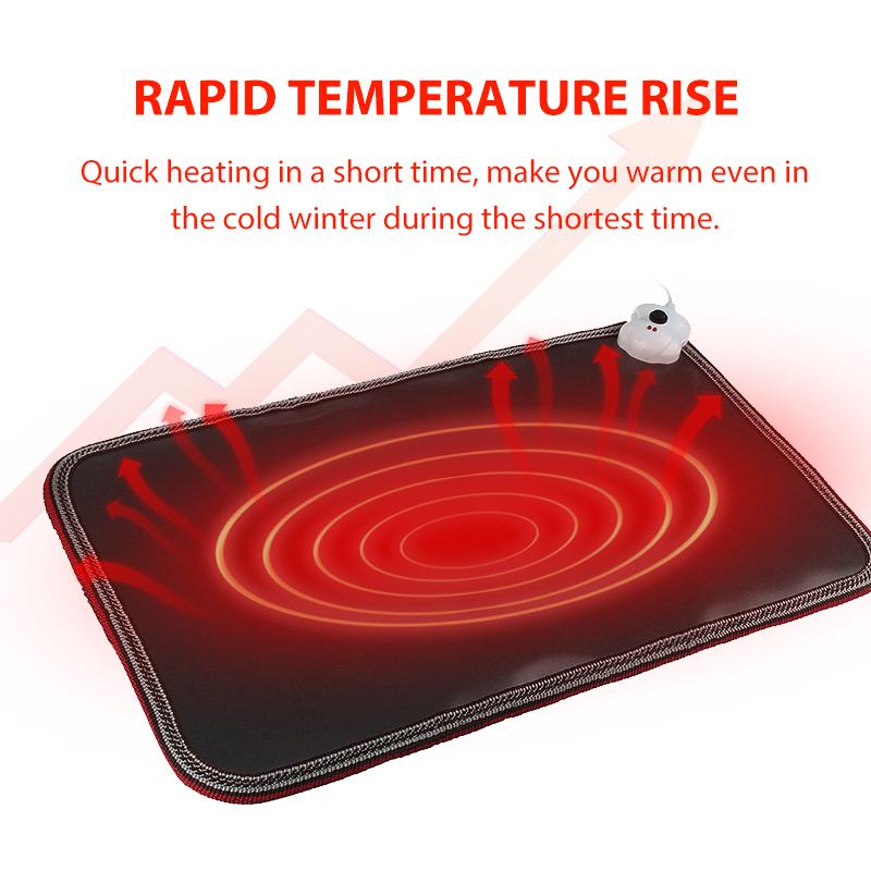 Winter Electric Foot Warmer Mat Warm Feet Thermostat Carpet Adjustable Temperature Heating Foot Mat for Home Office 10 Gear