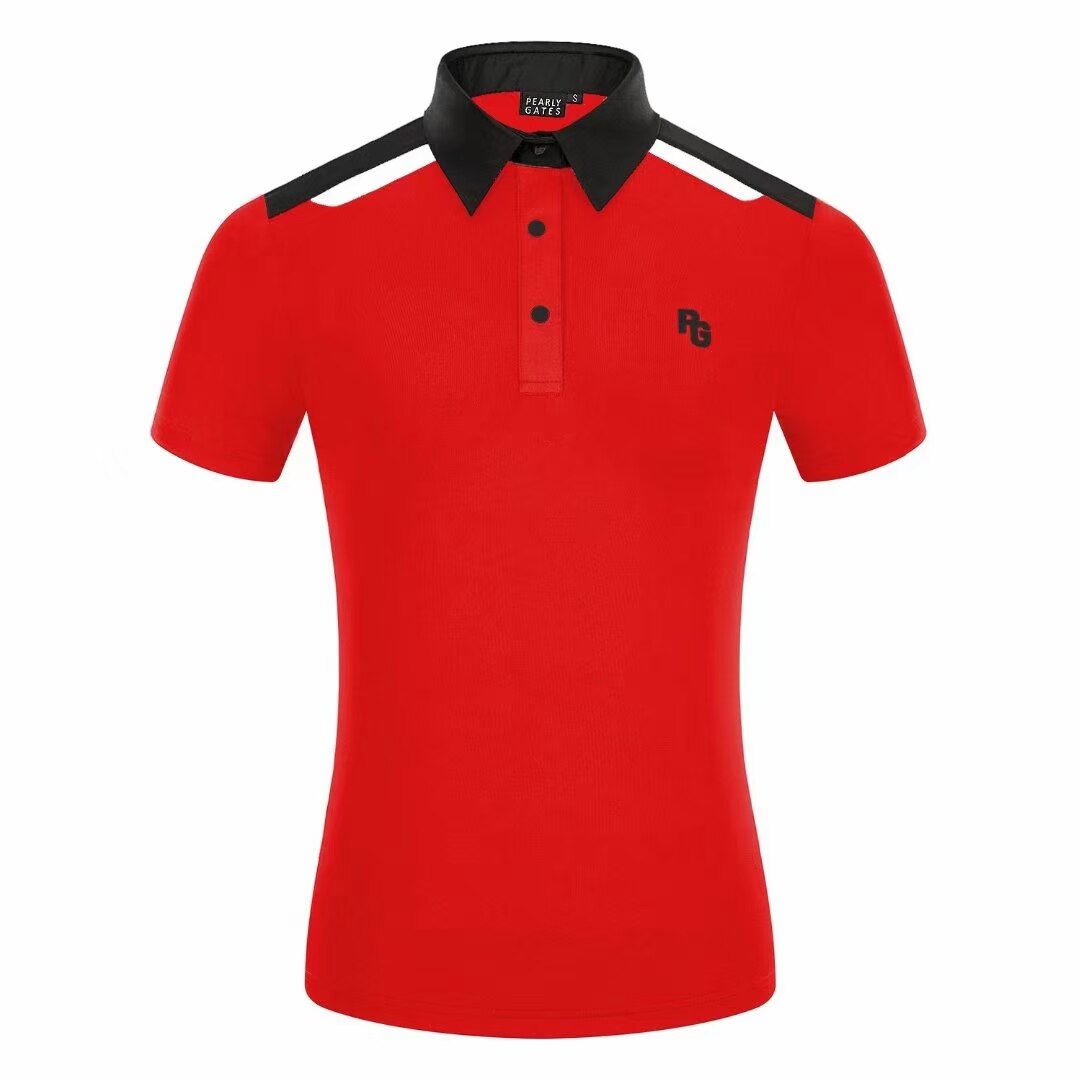 Golf short sleeve women t shirts: Red / M