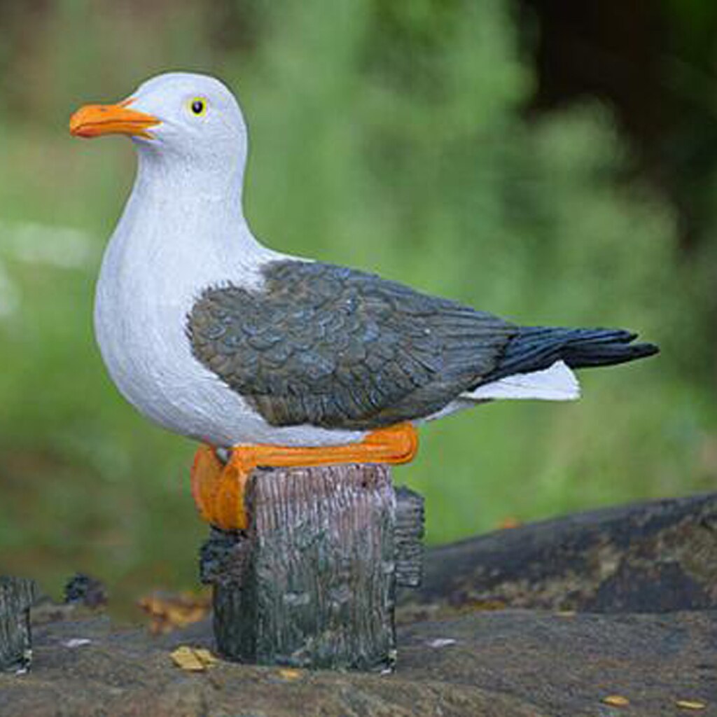 Statue de mouette en résine faite à la main, modèle d&#39;animal, pour l&#39;extérieur, jardin, pelouse
