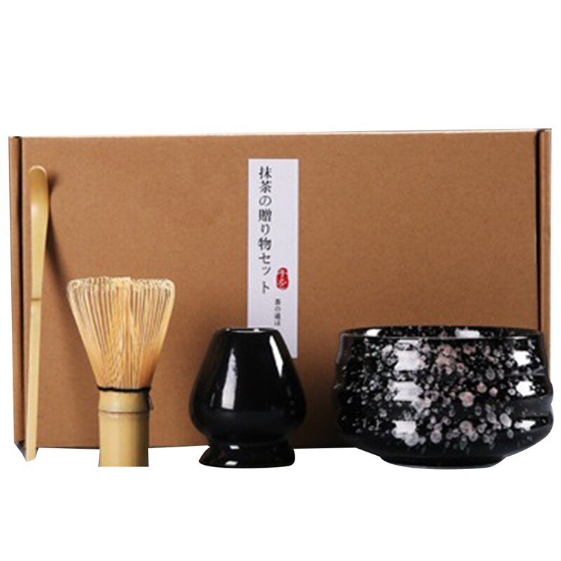Set Matcha Japonais 4 Pièces – Bol, Fouet & Support