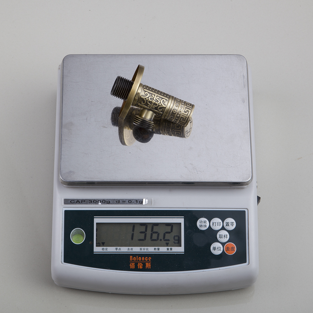 Bathroom Control valve Solid Brass Angle Stop Valve 1/2" Male x 1/2" Male Thread Antique Brass Water Outlet Faucet Accessories