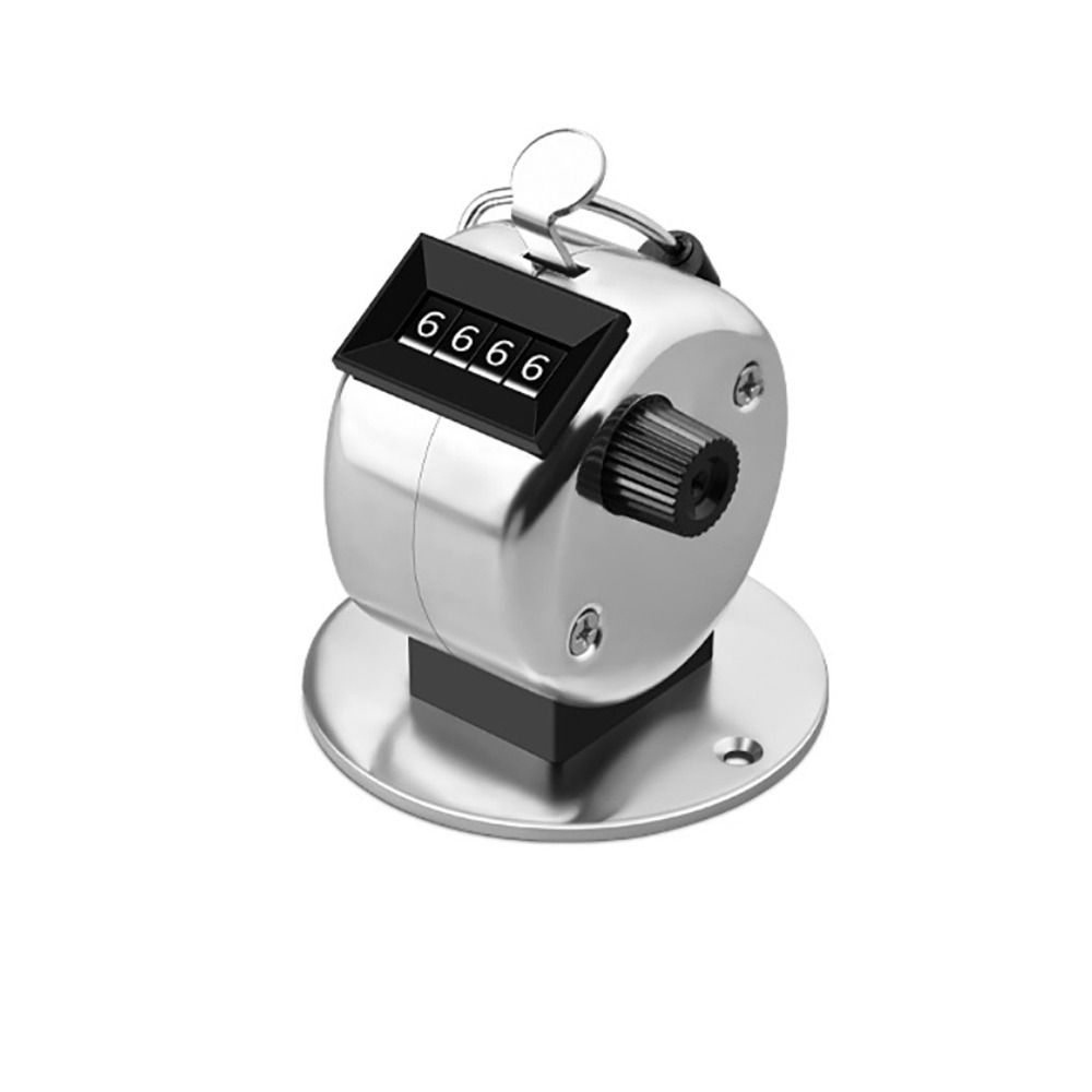 4 Digit Number Hand Held Tally Counter Mini Mechanical Digital Hand Tally Counter Manual Counting Golf Clicker Training Counter: Dark Grey