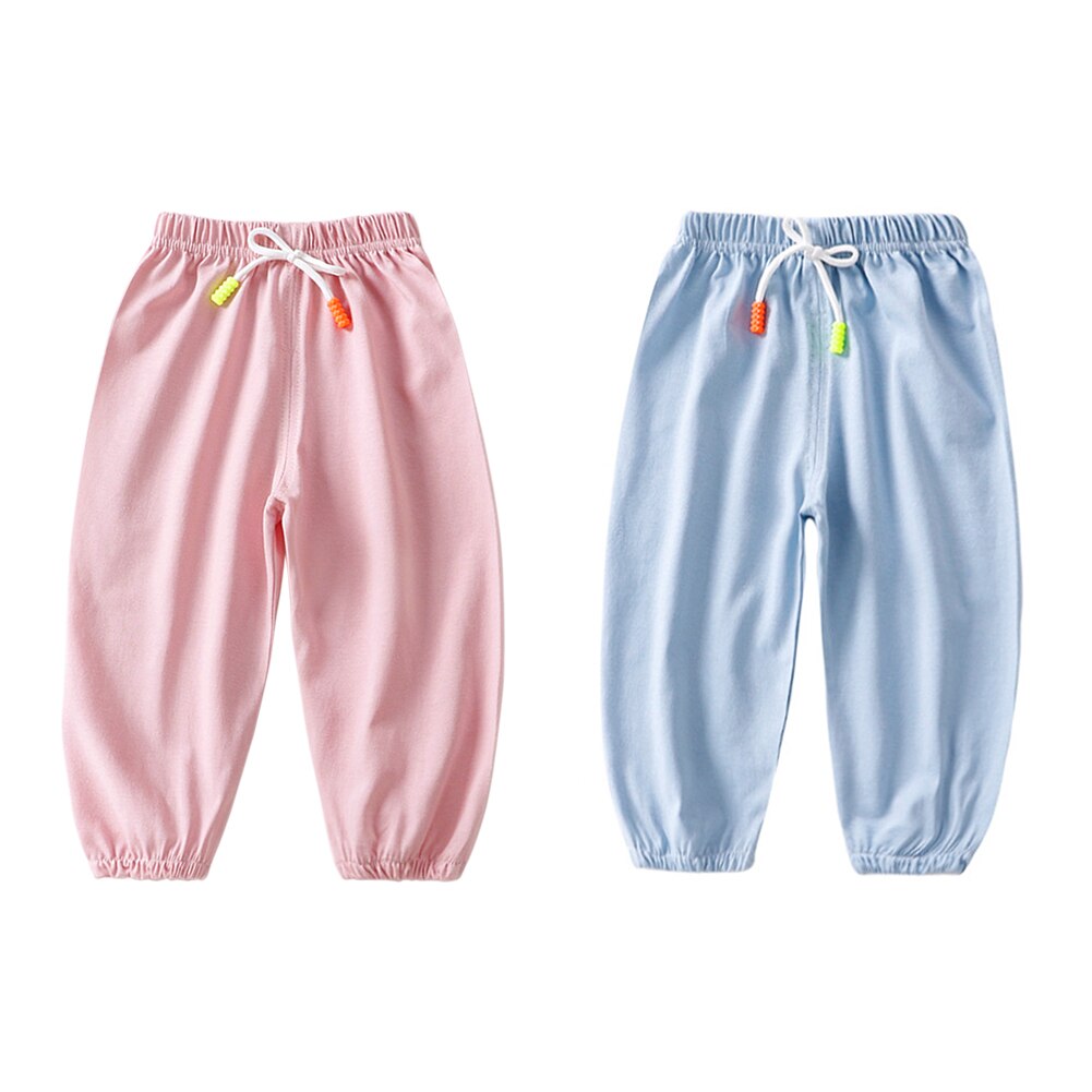 1-5 T, pantalones para niños, pantalones Harem de verano sólidos, pantalones largos finos de algodón para niña y niño