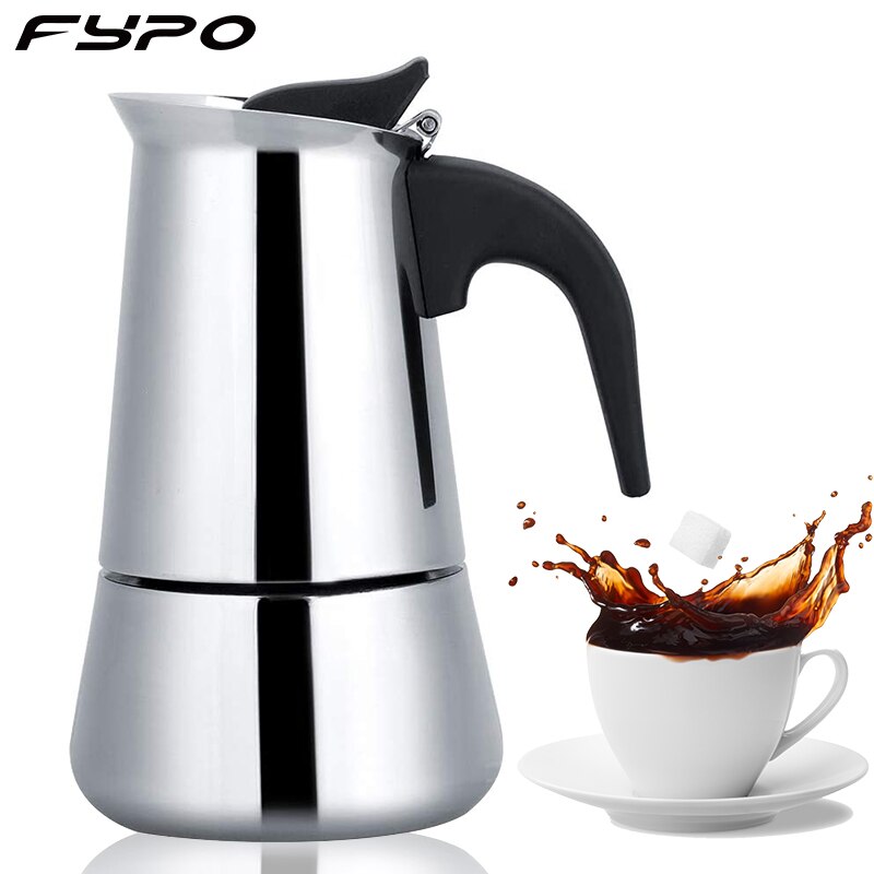 Portable Mocha Coffee Pot, Made Of 430 Stainless Steel, Portable Electric Coffee Machine