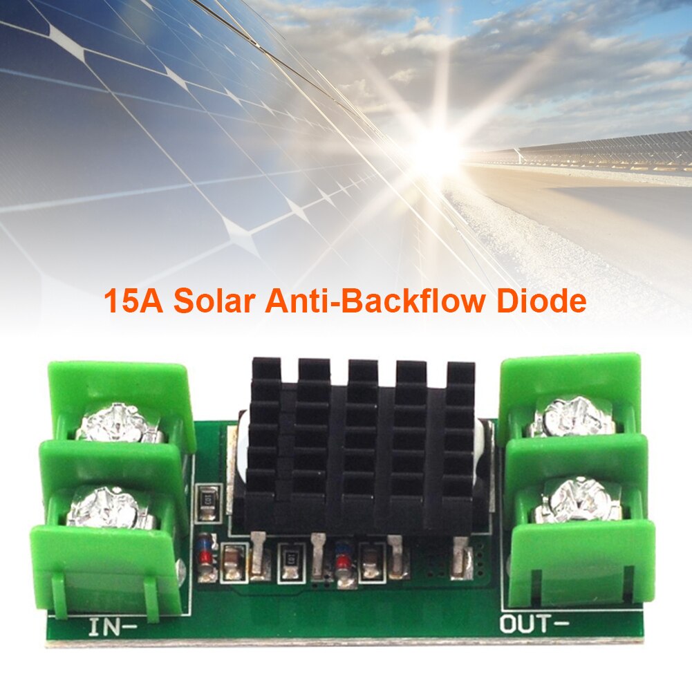 Panel Solar paralelo para riego, placa de carga con batería de diodo, Ideal para riego antiinverso, 15A, 5-60V
