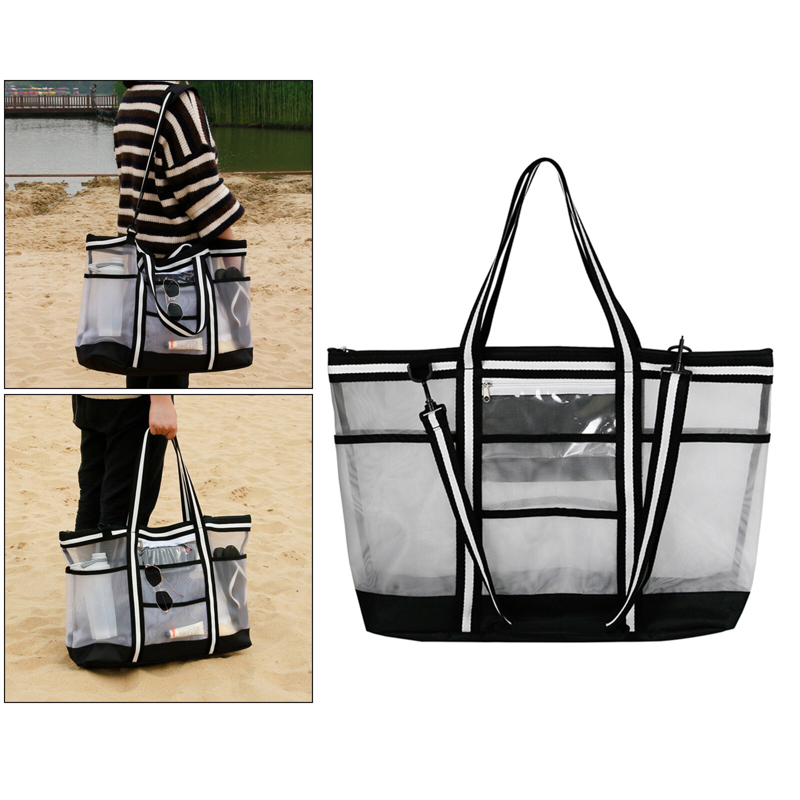 Beach Bag Women Swimming Bag Multi-Pockets Beach Toy Bag Travel Bag