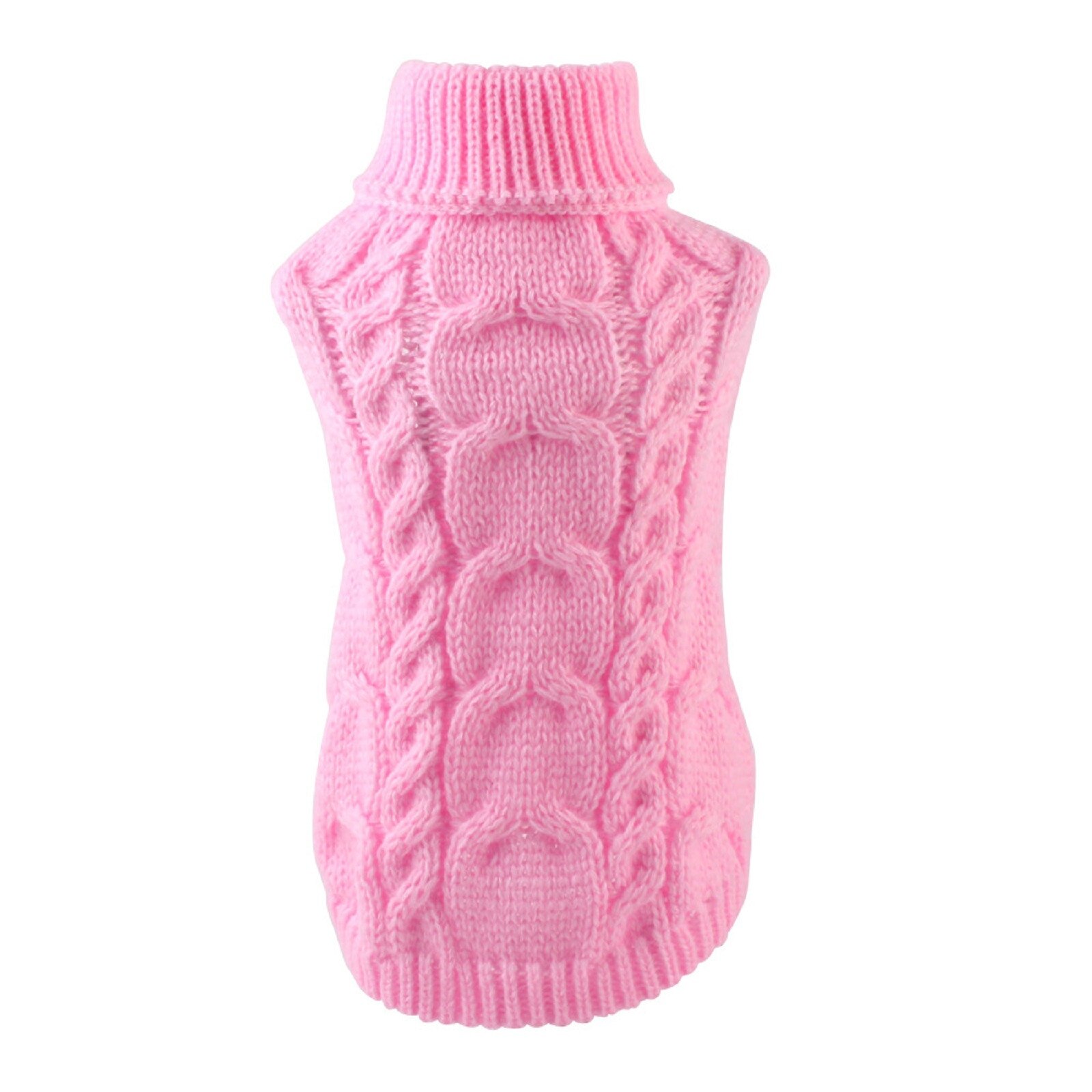 Dog Clothes Winter Warm Coat Classic Sweater Soft Costume Fleece Sweater Outfit For Small Dogs Chihuahua Jacket Coat Clothing: Pink / XL