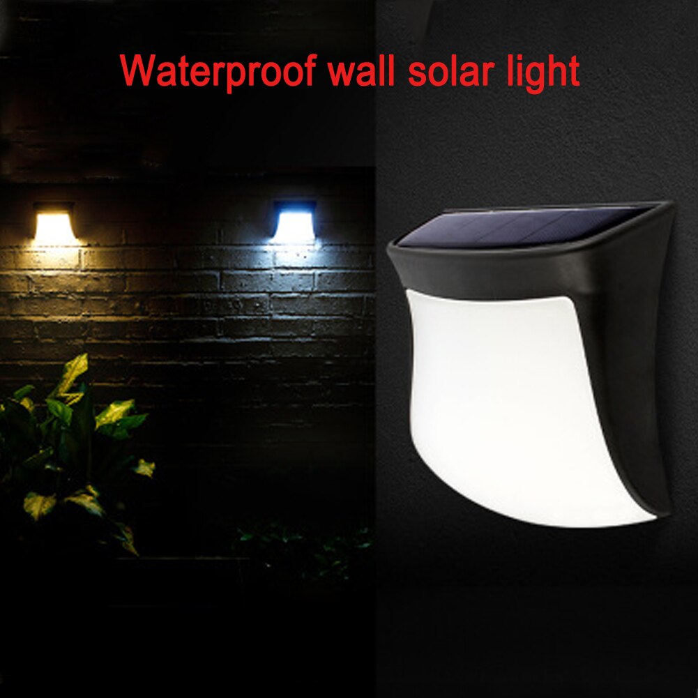 Hegn natlampe 1 stk udendørs pære lampe 3- led væglamper hjemme støvtæt solcelledrevet 2v 160ma væglamper praktisk