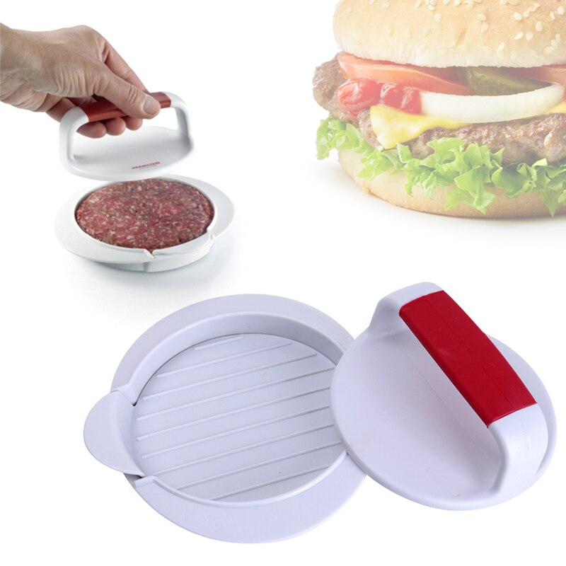 Tung hamburger presse burger kød oksekød grill patty maker form køkken grill værktøj latware sæt bestik burger kød presse