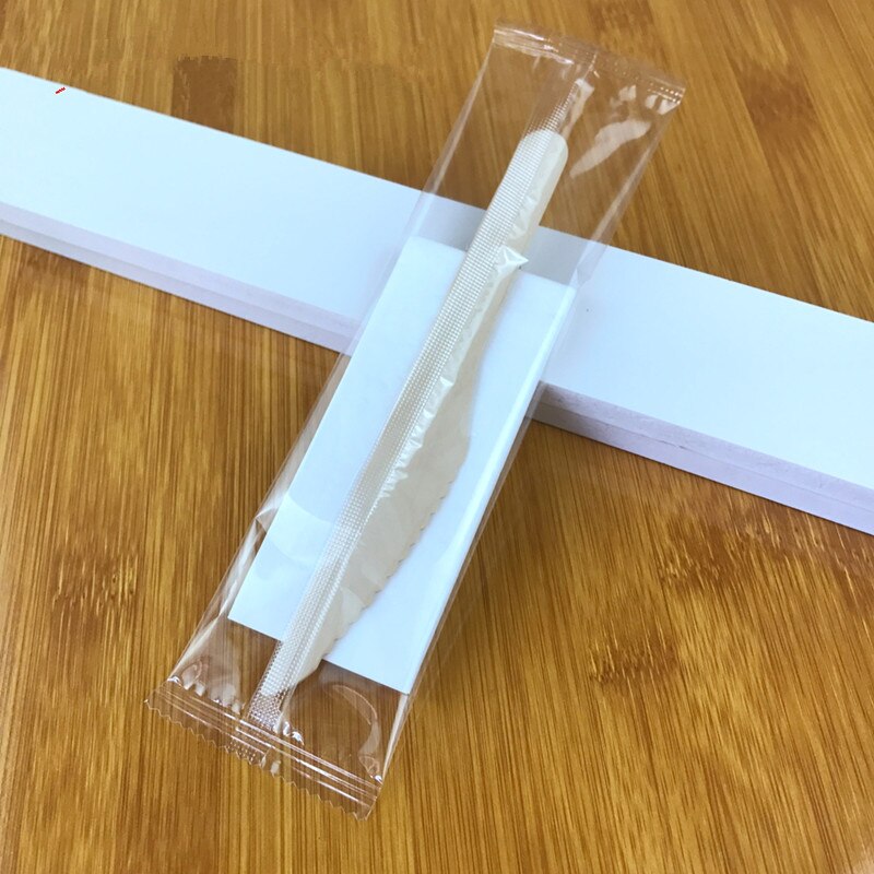 100 Pcs Takeaway Pakket Disposable Houten Mes Vork Lepel Verjaardag Wedding Party Cake Dessert Fruit Servies