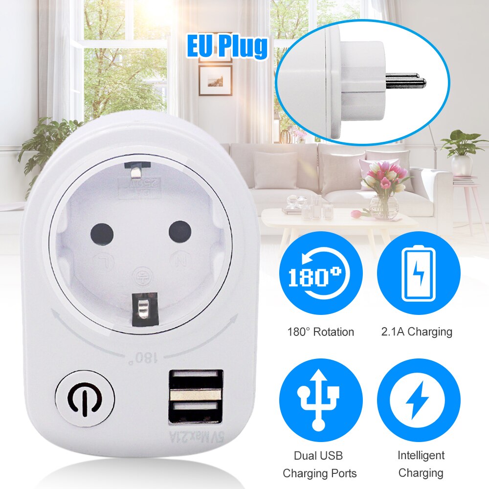 Intelligent USB Countdown Socket Switch Socket Plug Phone Charger