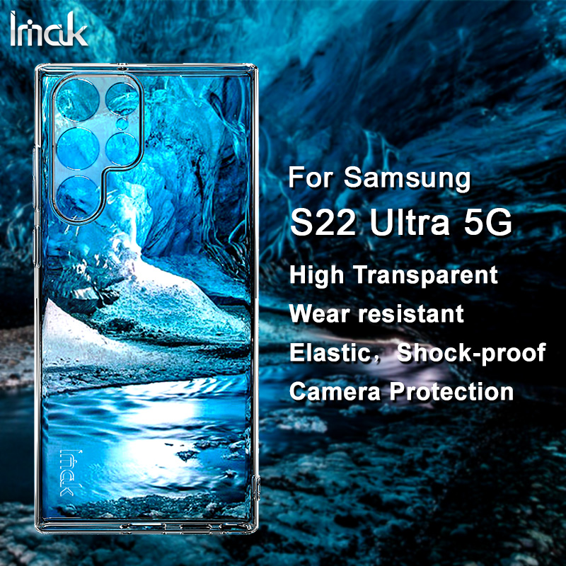 Imak Transparante Zachte Siliconen Voor Samsung Galaxy S22 Ultra 5G Telefoon Case Back Cover Voor Samsung S22 Ultra 5G Tpu Dunne Telefoon Tas
