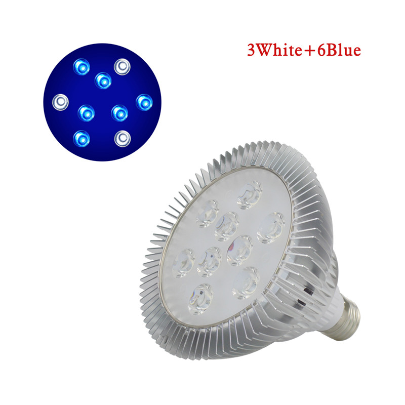 UV IR Red 54W LED Aquarium light Led Pet Lighting Fish Tank Lamp Plant Bulb for Saltwater Marine Coral Reef Sump Algae: 9led 6blue 3white