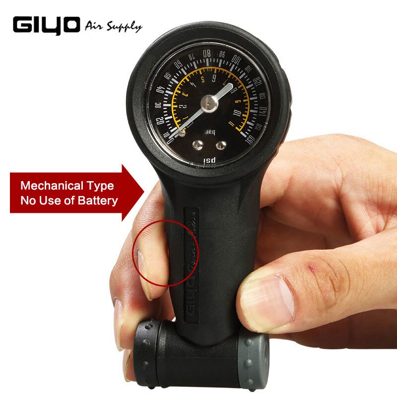 Giyo däck bord cykel däck tryckmätare 160 psi mountain road cykel luft däck mätare för presta ventil/schrader ventil