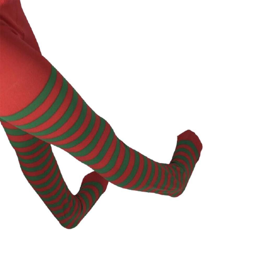 Halloween cosplay kinderen gestreepte panty's kousen kinderen jongens kerst panty's maskerade kostuums meisjes babyfeest kind  j8 a 1: Groen en rood