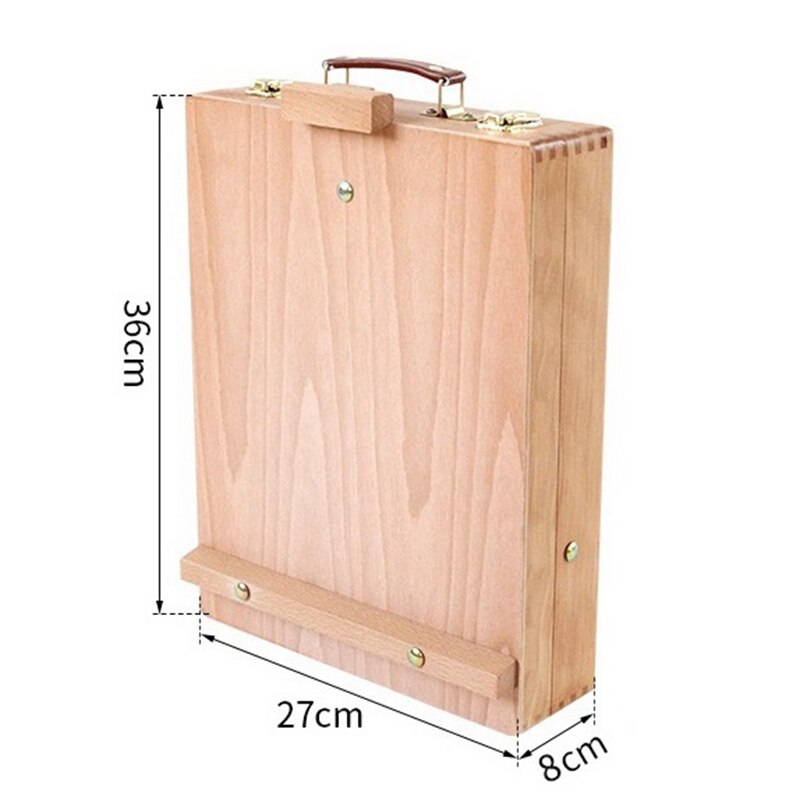Large Adjustable Wood Table Sketchbox Easel Adjustable Tabletop Sketchbox Easel for Artist Art Students & Beginners