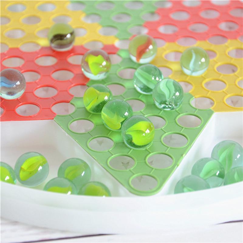 Glass Bead Checkers Educational Supplies Interactive Game Toy Intelligence Trainer for Teachers Children Kids Parents