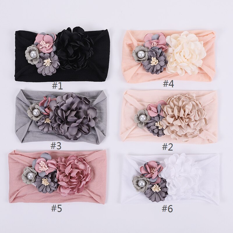 Dejorchicoco mignon enfants filles arc bandes de cheveux Plaid coton tissu Nylon bandeaux doux élastique Nylon vêtements de cheveux pour les filles