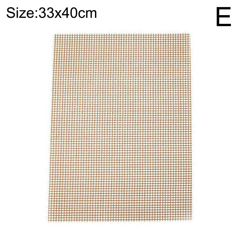 Non Stick BBQ Grill Mesh Mats Reusable Grilling Net Barbecue Mats For Barbecue Baking Pads Heat Resistance Outdoor Activities: E