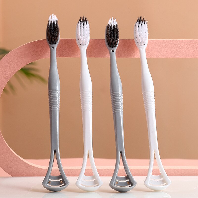 8PC Soft Bristle Color Toothbrush Can Clean Tongue Coated Toothbrush Multifunctional Home Toothbrush Travel Toothbrush: 8pc Style4