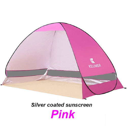 Tente Instantanée HEWOLF 2-4 Personnes - Ouverture Automatique En 3 Sec - Imperméable Et Anti-UV - Pour Camping, Plage, Rando
