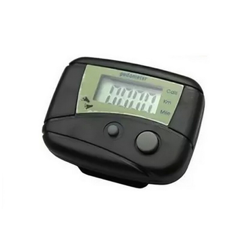 Running Step Counter Meter Fitness Gauge Step Tracker Digital LCD Pedometer Sport Walking Calorie Electronic Pedometer: black (with Battery)