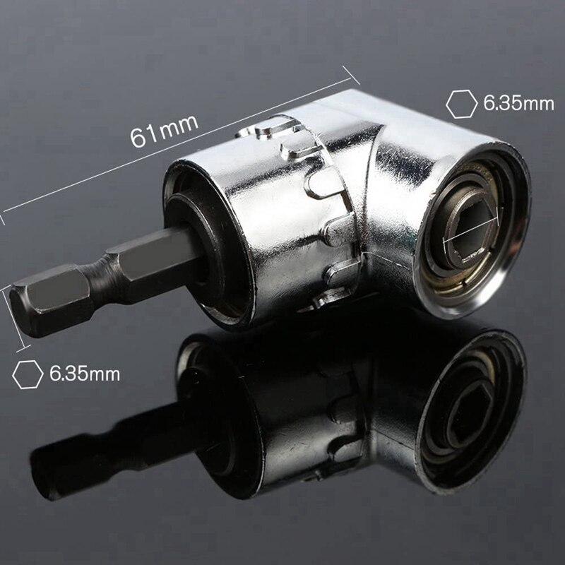 Universal Socket+105 Degree Right Angle Drill,7Mm-19Mm Multifunctional Cordless Ratchet Adapter Socket Wrench Set